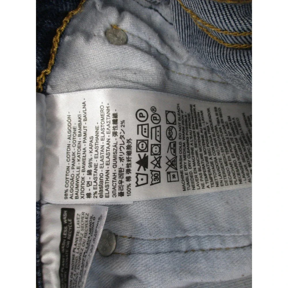 Levi's 514 Straight Fit Jeans Mens 36x34 Blue Dark Wash Stretch Denim Pant